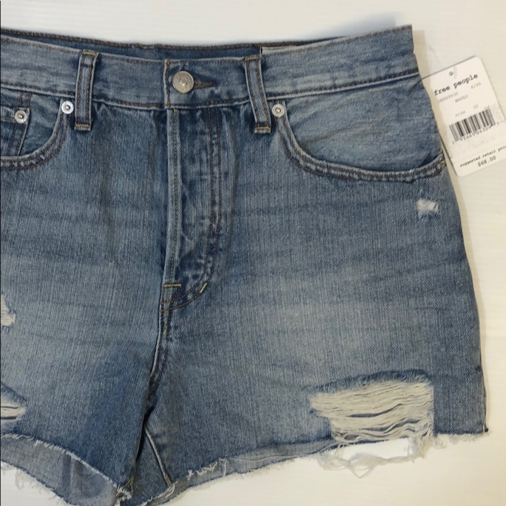 Free People Sofia Waves Denim Shorts size 30 - Picture 5 of 14